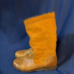Women’s OluKai Tan Leather and Suede Boots